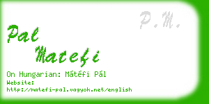 pal matefi business card