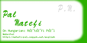 pal matefi business card